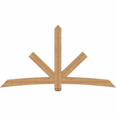 Ekena Millwork Alberta Smooth Timber Gable Bracket, Western Red Cedar, 96"W x 52"H x 5 1/2"D x 5 1/2"F, 13/12 Pitch GBW096X52X0606ALB00SWR